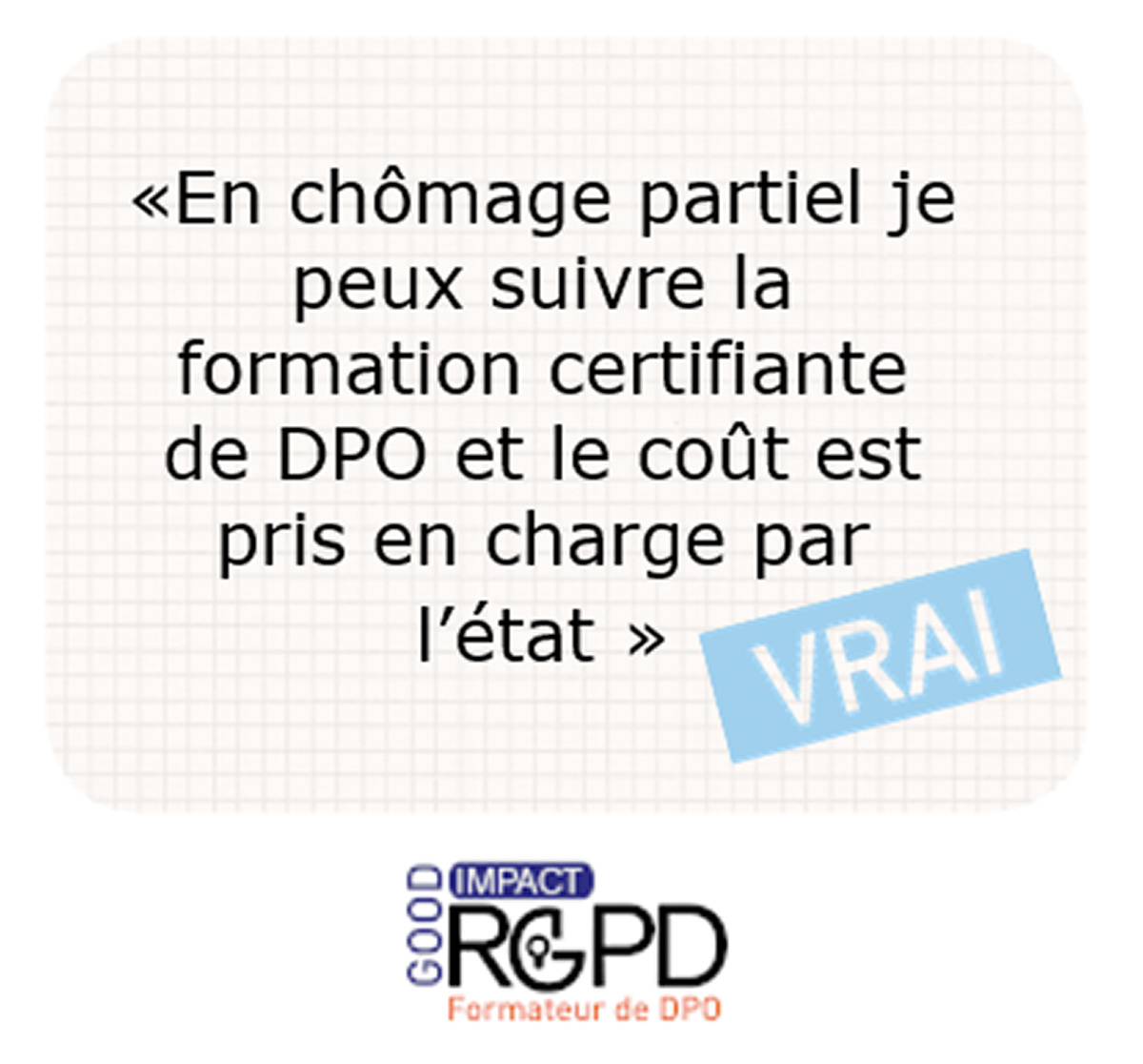 Formation DPO financée à 100 % par le Gouvernement Formation DPO financée à 100 % par le Gouvernement