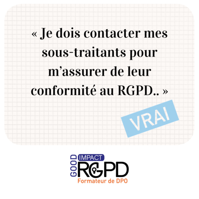 Sous-traitance et RGPD
